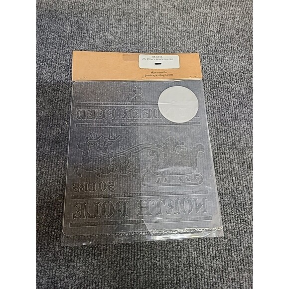 NEW JRV 15mil Reusable Christmas Reindeer Feed Stencil 8.75"x8" - Picture 3 of 3